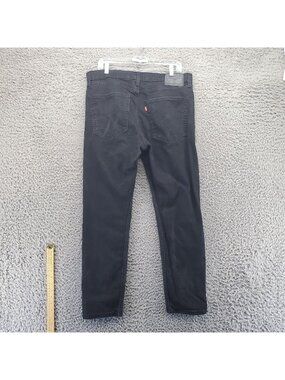 Levis Jeans Mens 36x30 Black 512 Slim Taper Stretch Denim